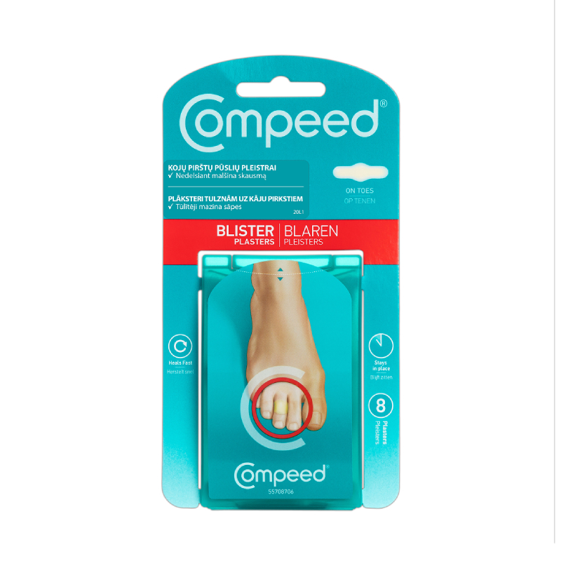COMPEED plāksteri tulznām uz kāju pirkstiem, 8 gb.