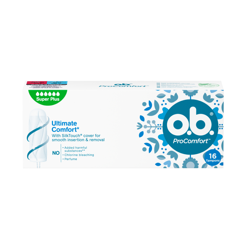 O.B. Higēniskie tamponi "Procomfort™" Super Plus, 16 gb.