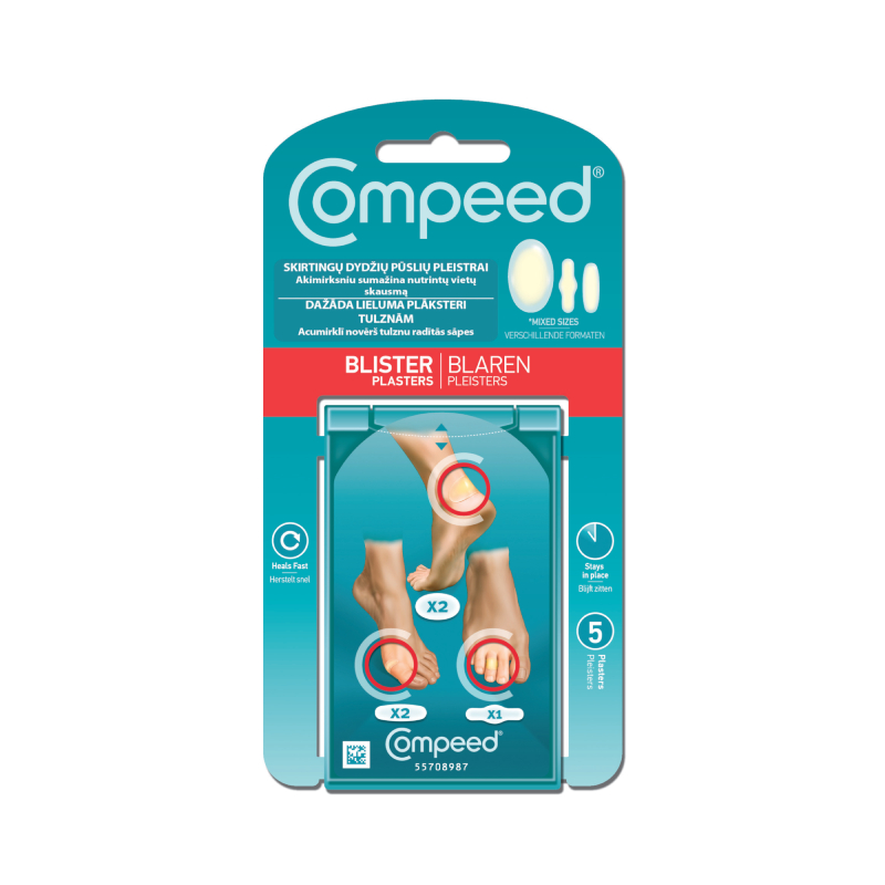 COMPEED dažāda lieluma plāksteri tulznām, 5 gb.