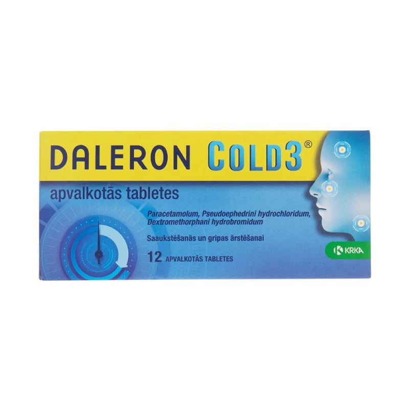 Daleron Cold3 apvalkotās tabletes