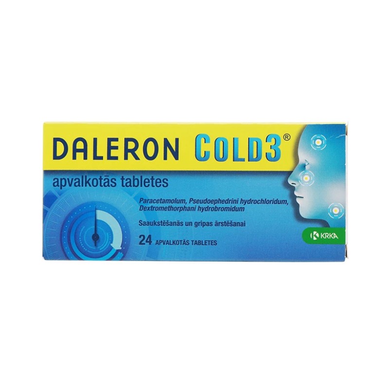 Daleron Cold3 apvalkotās tabletes