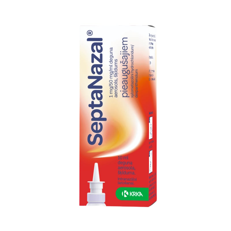 Septanazal 1 mg/50 mg/ml deguna aerosols, šķīdums pieaugušajiem