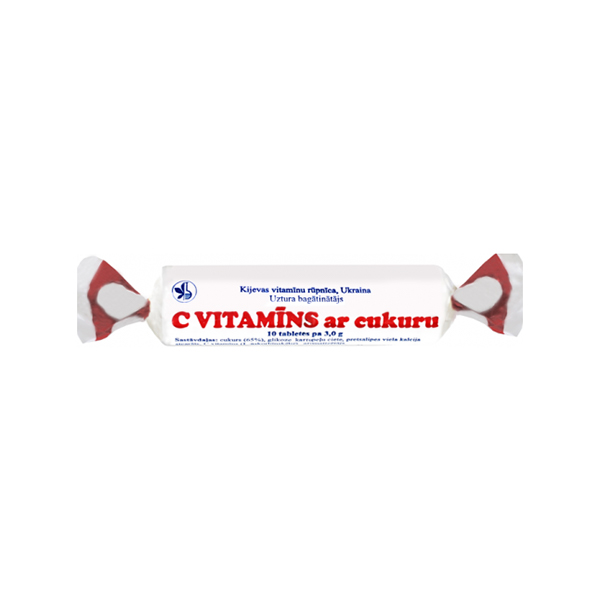 C vitamīns ar cukuru, 10 tabletes