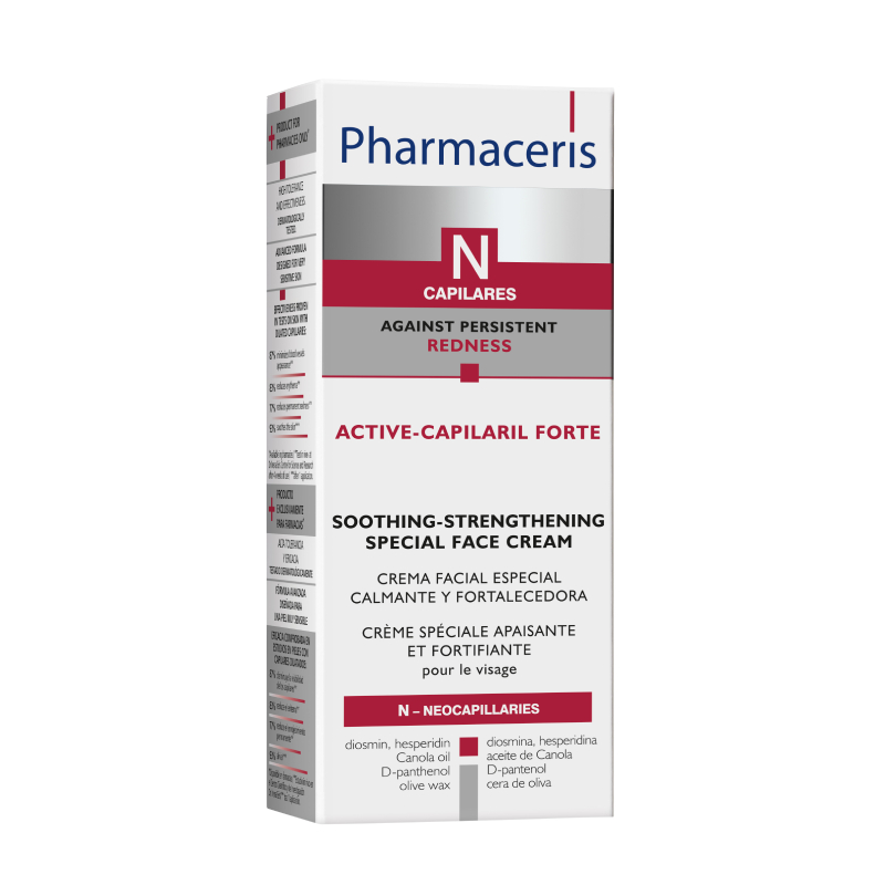 PHARMACERIS N ACTIVE-CAPILARIL FORTE - nomierinošs, stiprinošs sejas krēms, 30ml