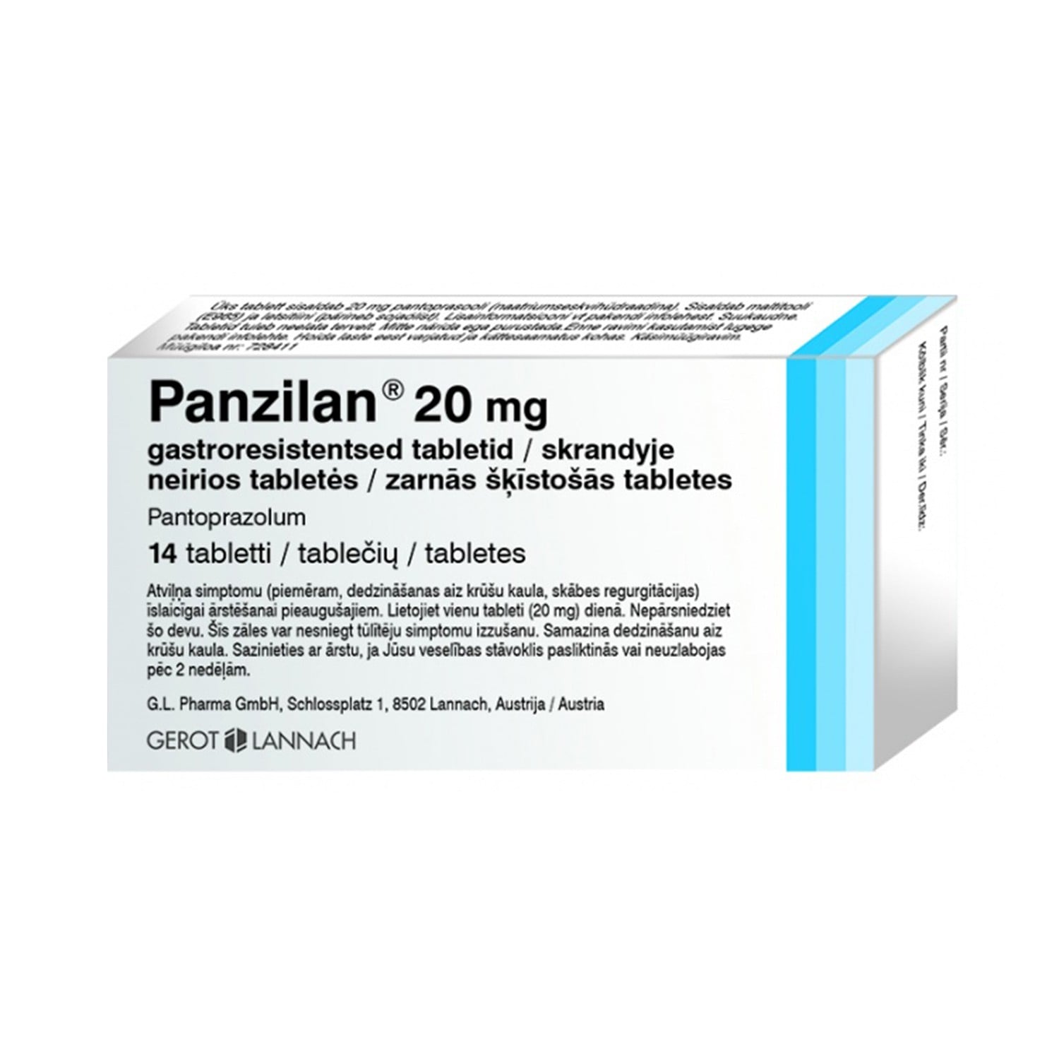 Panzilan 20 mg zarnās šķīstošās tabletes