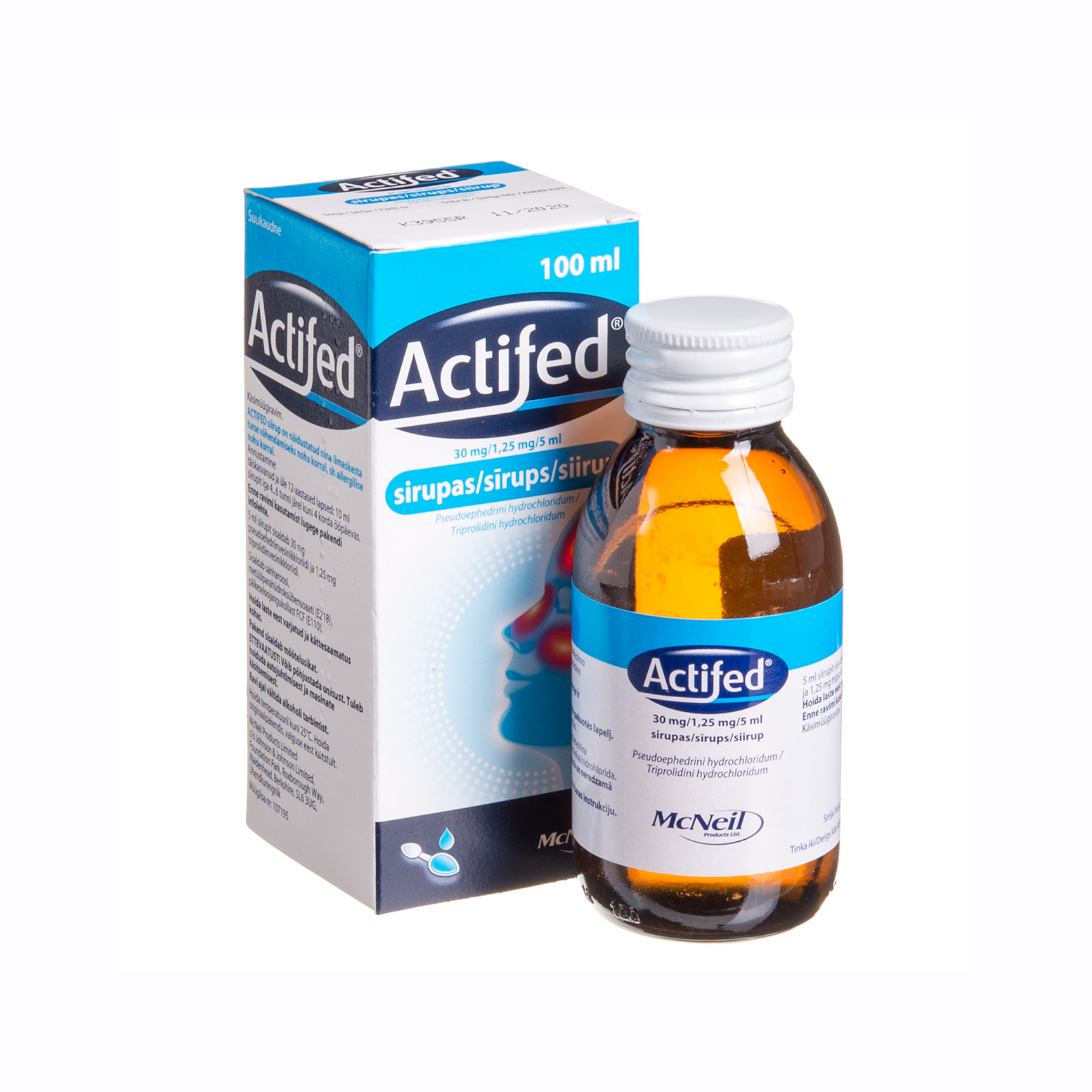 Actifed 30 mg/1,25 mg/5 ml sīrups