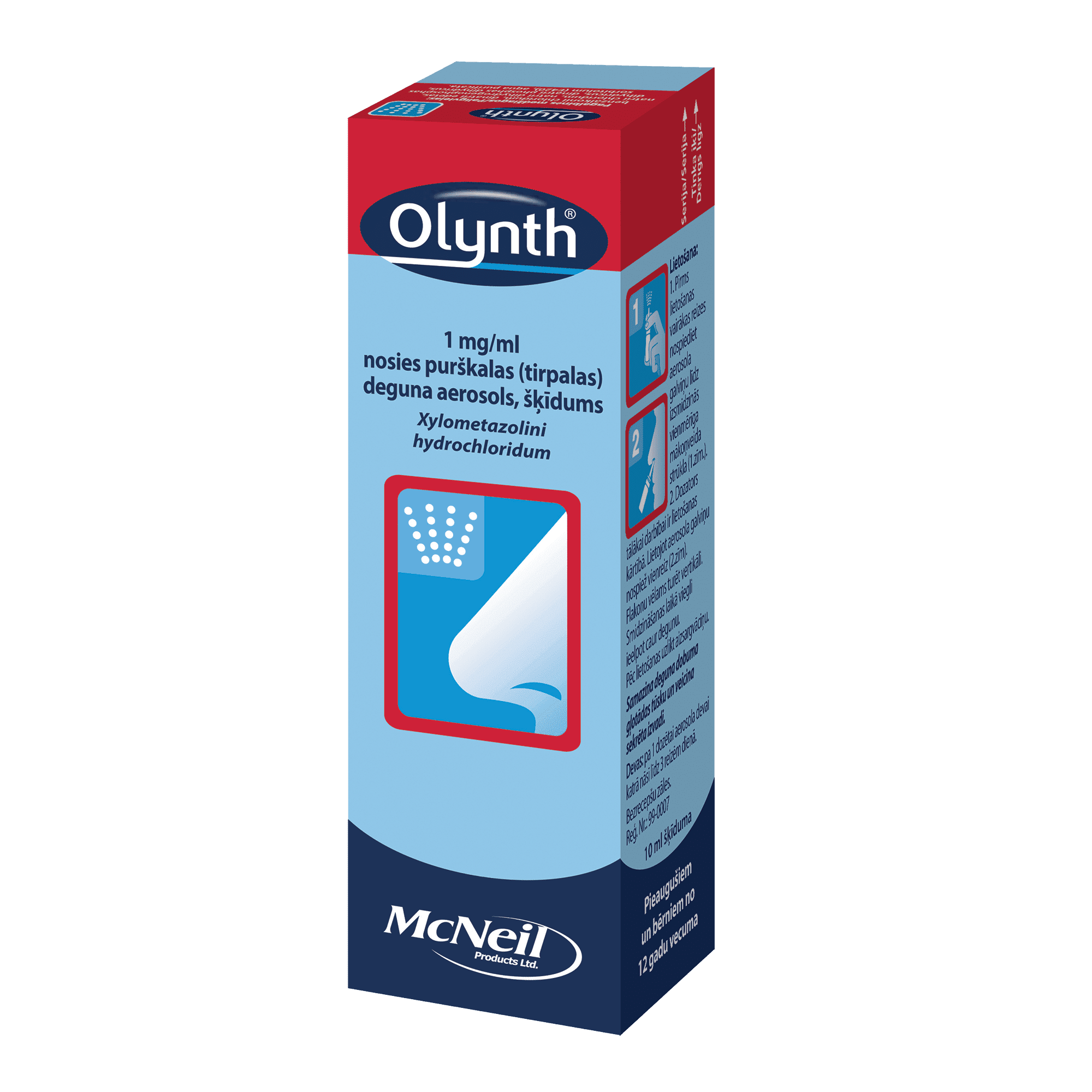 Olynth 1 mg/ml deguna aerosols, šķīdums