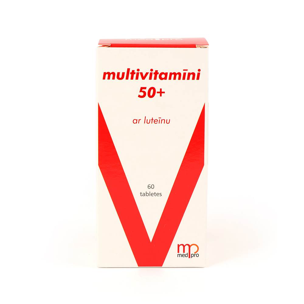 Medpro Multivitamīni 50+ ar luteīnu, 60 tabletes
