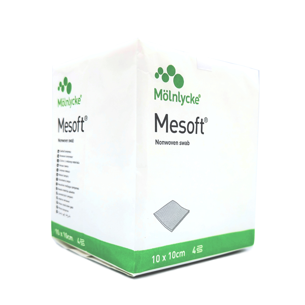 MESOFT 10x10 cm četrslāņu nesterilās salvetes, N100