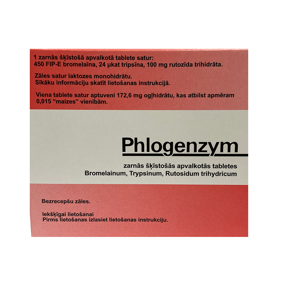 Phlogenzym zarnās šķīstošās apvalkotās tabletes