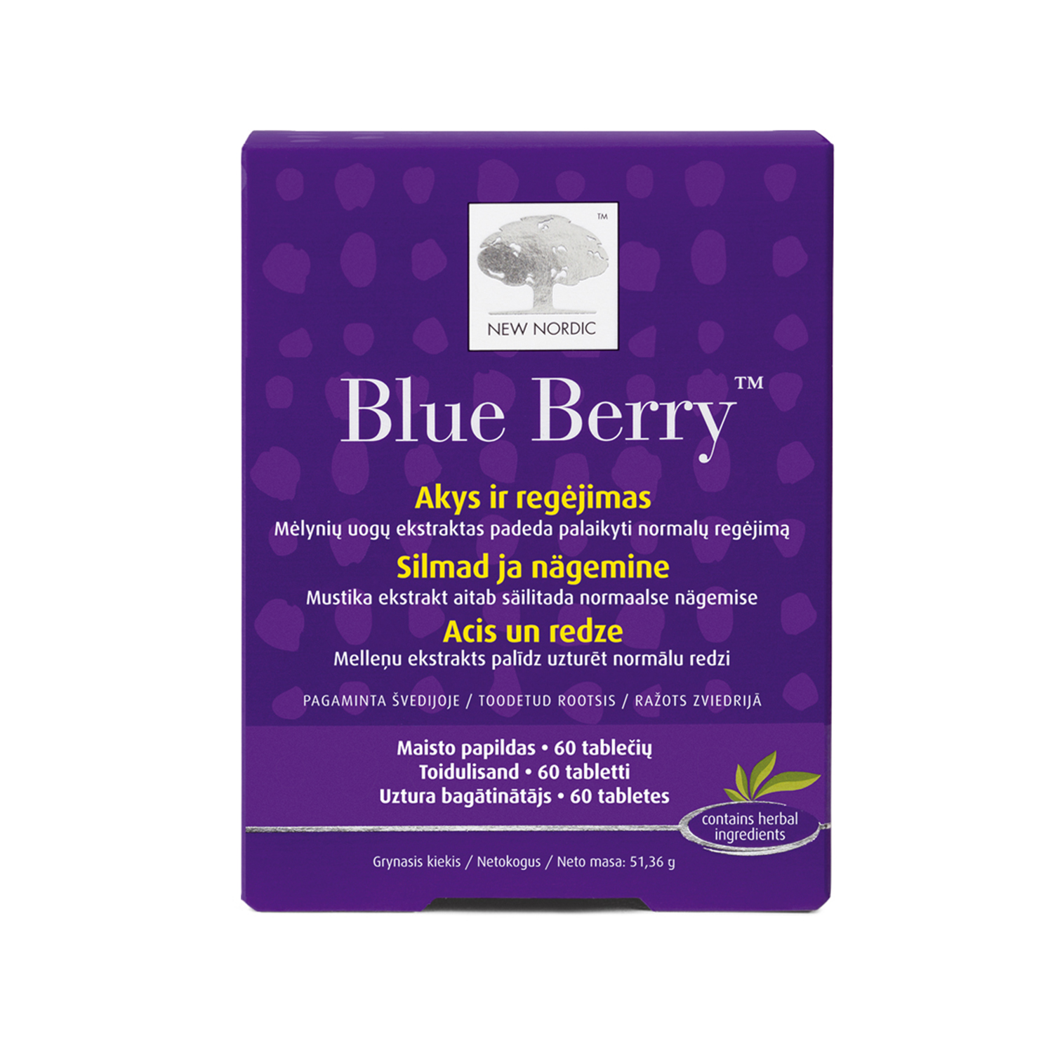 New Nordic Blue berry, 60 kapsulas