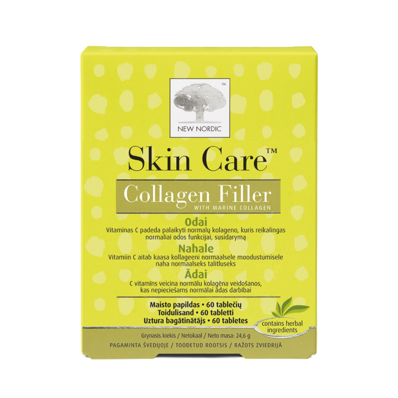 NEW NORDIC SKIN CARE COLLAGEN FILLER TABLETES, 60 gb.