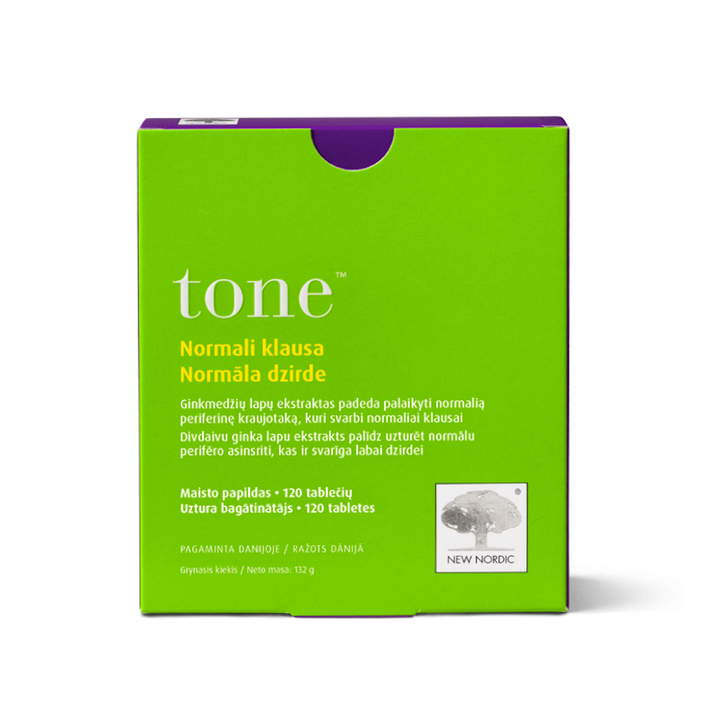 NEW NORDIC Tone tabletes, 120 gab.