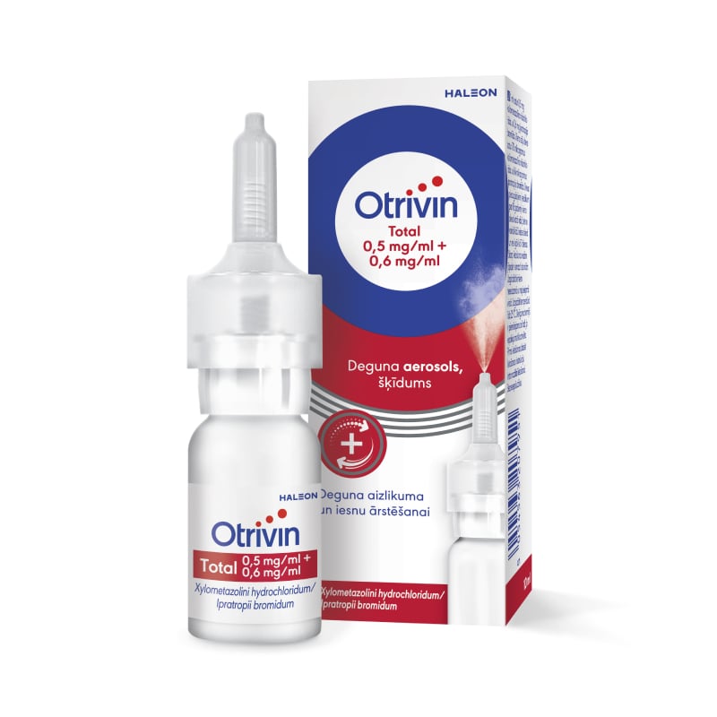 Otrivin Total 0,5 mg/ml + 0,6 mg/ml deguna aerosols, šķīdums