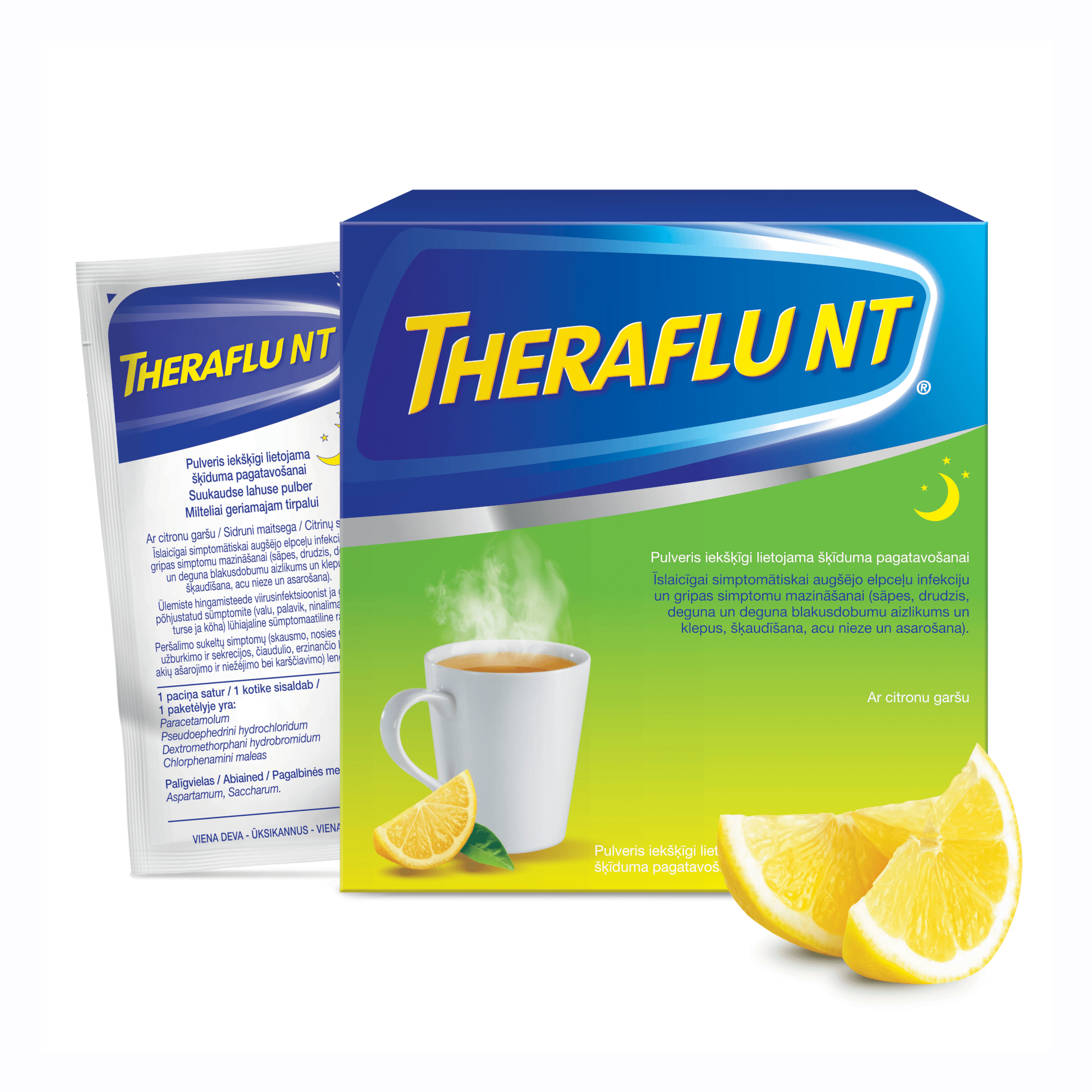 Theraflu NT pulveris iekšķīgi lietojama šķīduma pagatavošanai
