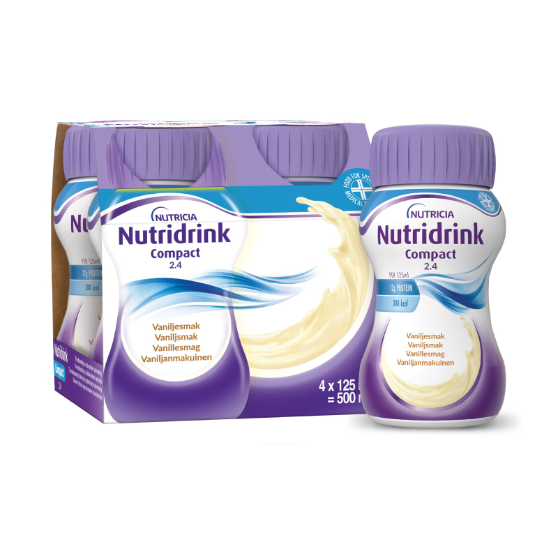 NUTRICIA NUTRIDRINK ar vaniļas garšu, 4 gab., 125 ml