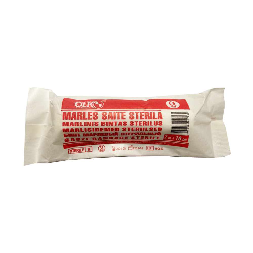 OLKO MARLES SAITE sterila, 7mx10cm, 1 gab.
