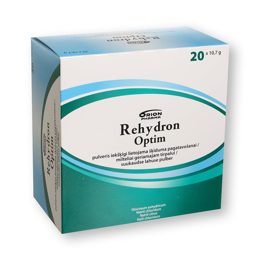 Rehydron Optim pulveris iekšķīgi lietojama šķīduma pagatavošanai
