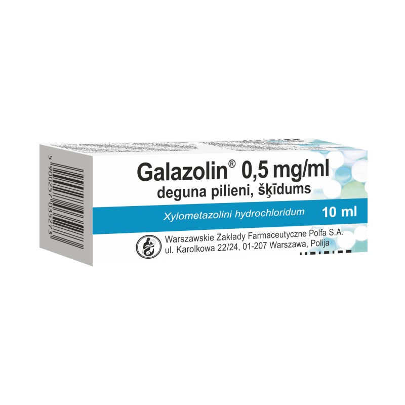 Galazolin 0,5 mg/ml deguna pilieni, šķīdums