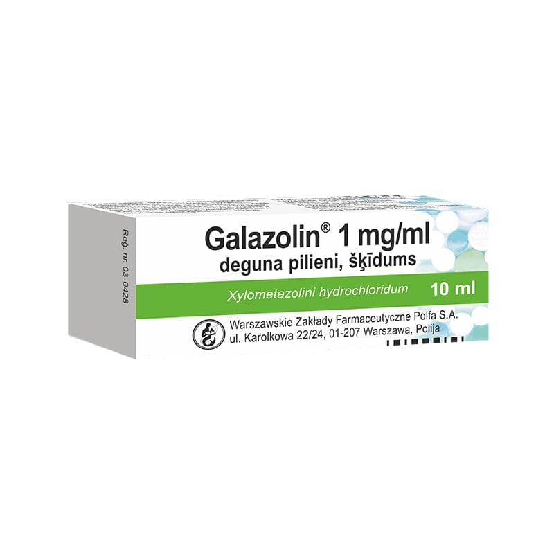 Galazolin 1 mg/ml deguna pilieni, šķīdums