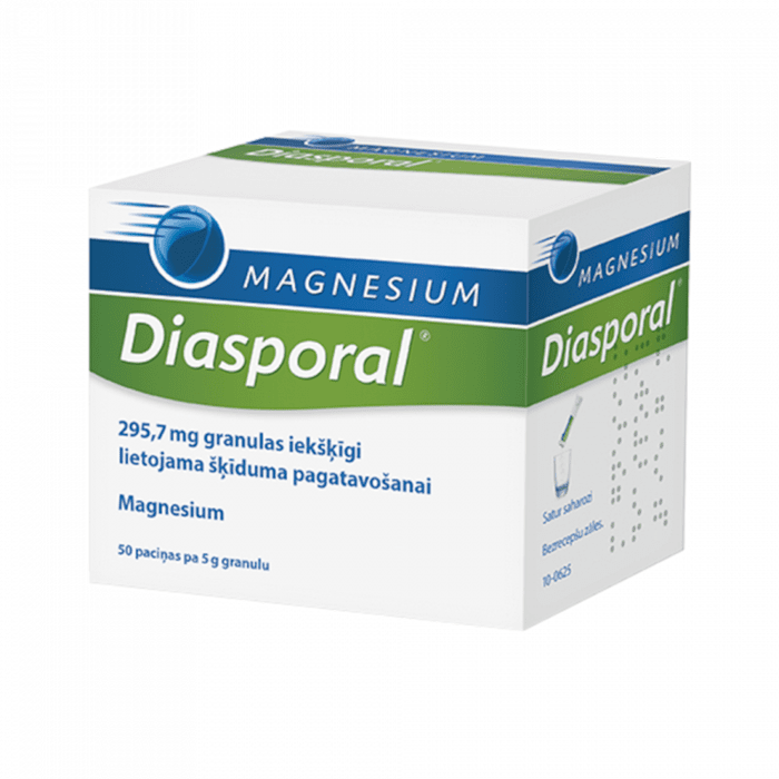 Magnesium Diasporal 295,7 mg granulas iekšķīgi lietojama šķīduma pagatavošanai