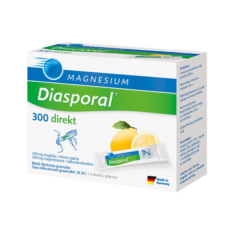 Magnesium Diasporal 400 mg pulveris iekšķīgi lietojama šķīduma pagatavošanai
