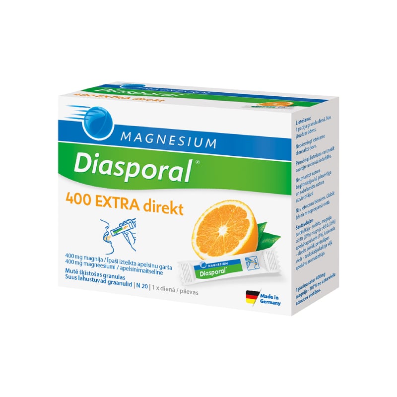 Magnesium Diasporal direct 400 mg granulas paciņā