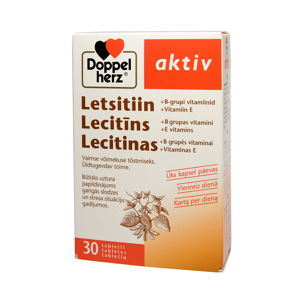 Doppelherz Aktiv Lecitīns+B+E vitamīni, 30 kapsulas