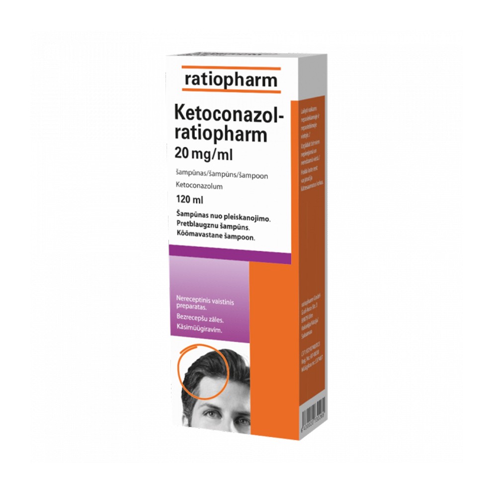 Ketoconazol-ratiopharm 20 mg/ml šampūns