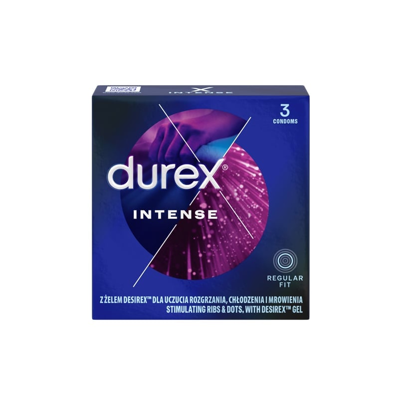 DUREX Intense Prezervatīvi, 3 gb.