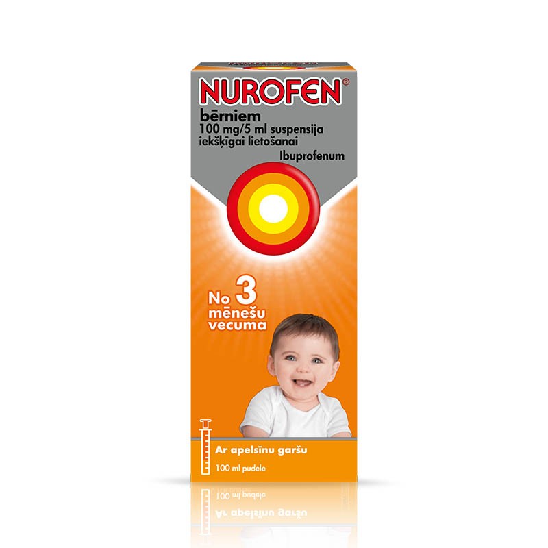 Nurofen bērniem 100 mg/5 ml suspensija iekšķīgai lietošanai