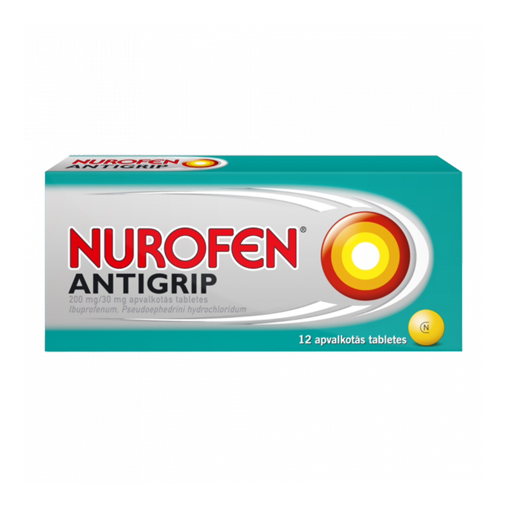 Nurofen Antigrip 200 mg/30 mg apvalkotās tabletes