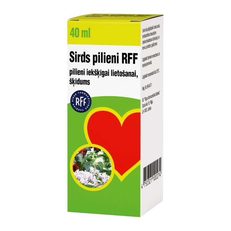 Sirds pilieni RFF pilieni iekšķīgai lietošanai, šķīdums