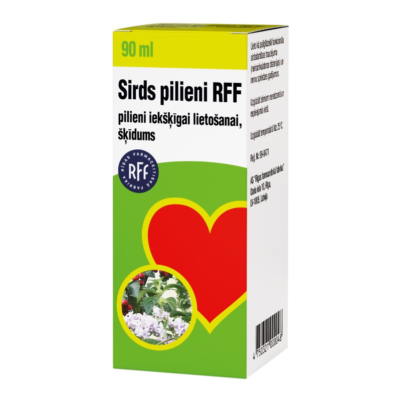 Sirds pilieni RFF pilieni iekšķīgai lietošanai, šķīdums