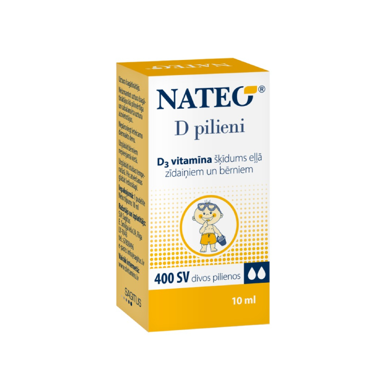 NATEO D3 vitamīna pilieni, 10 ml