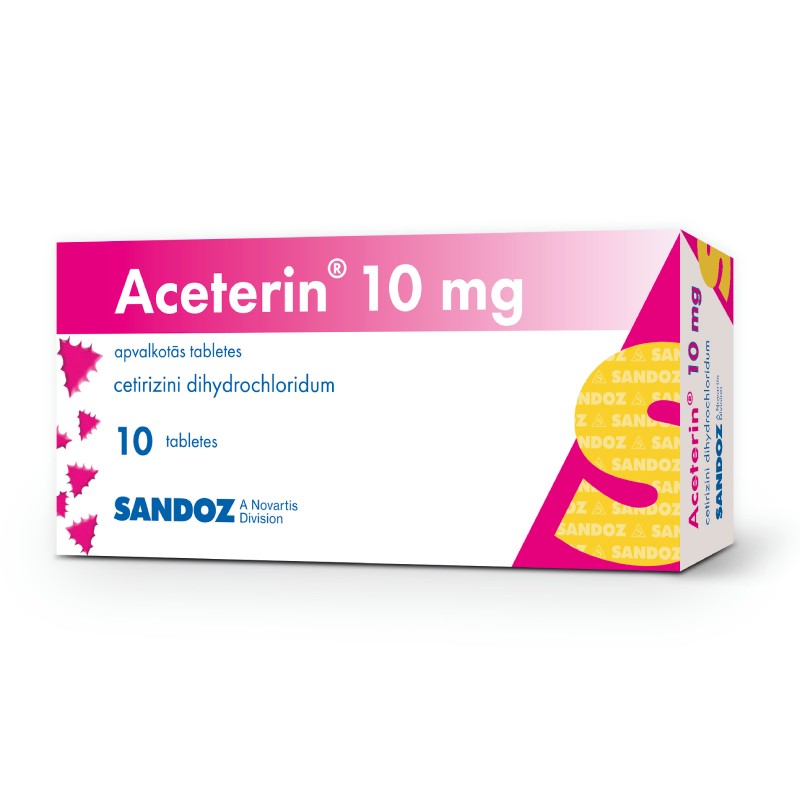 Aceterin 10 mg apvalkotās tabletes