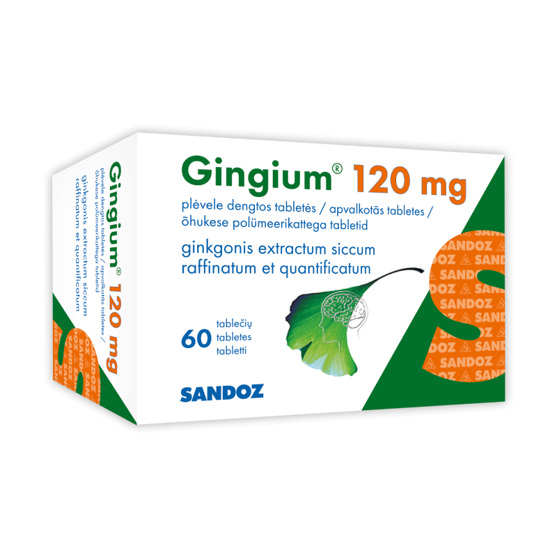 Gingium 120 mg apvalkotās tabletes