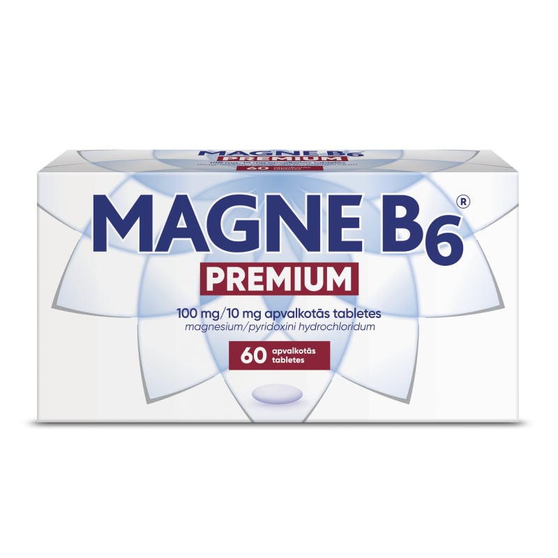 Magne B6 Premium 100 mg/10 mg apvalkotās tabletes