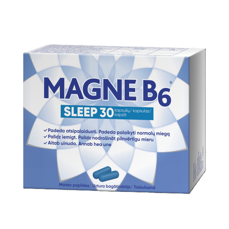 MAGNE B6 Sleep (magnijs B6) kapsulās, 30 gb.