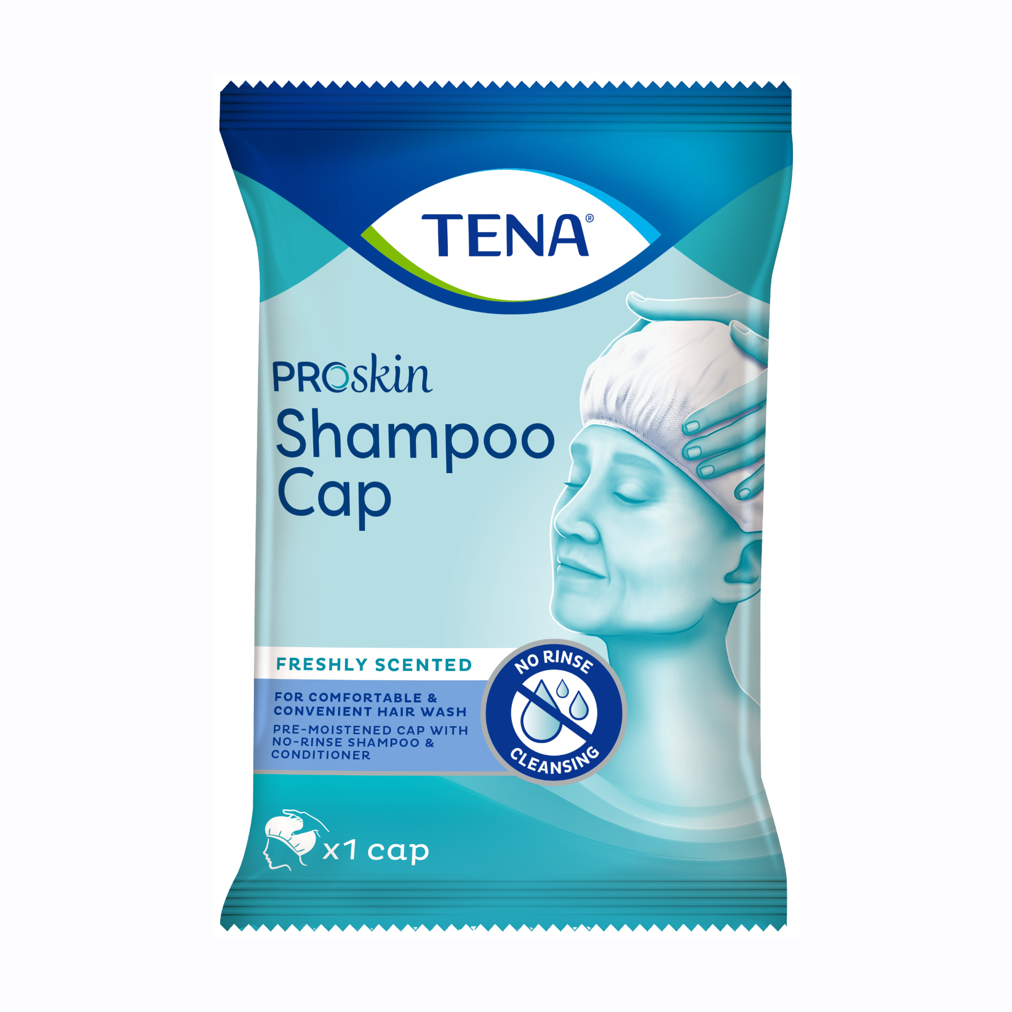 TENA mitrā cepure matu mazgāšanai SHAMPOO CAP, 1 gab.