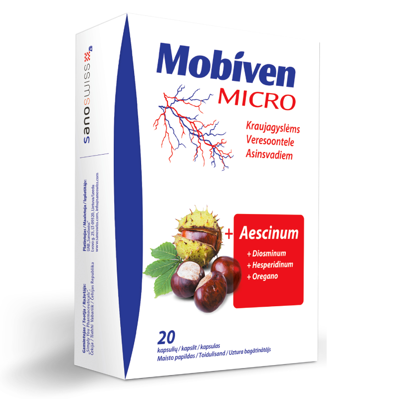 MOBIVEN MICRO kapsulas, 20 gab.