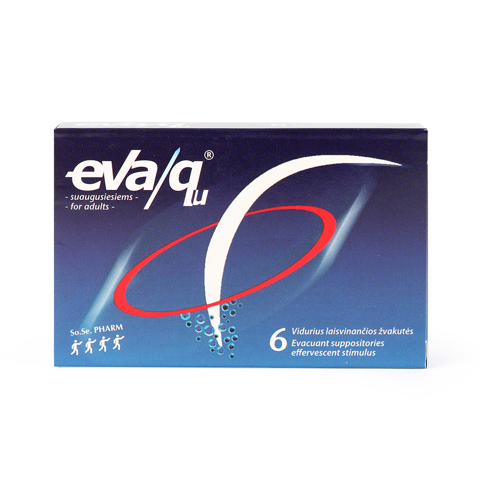 Eva/qu rektālās svecītes, 6 gb.