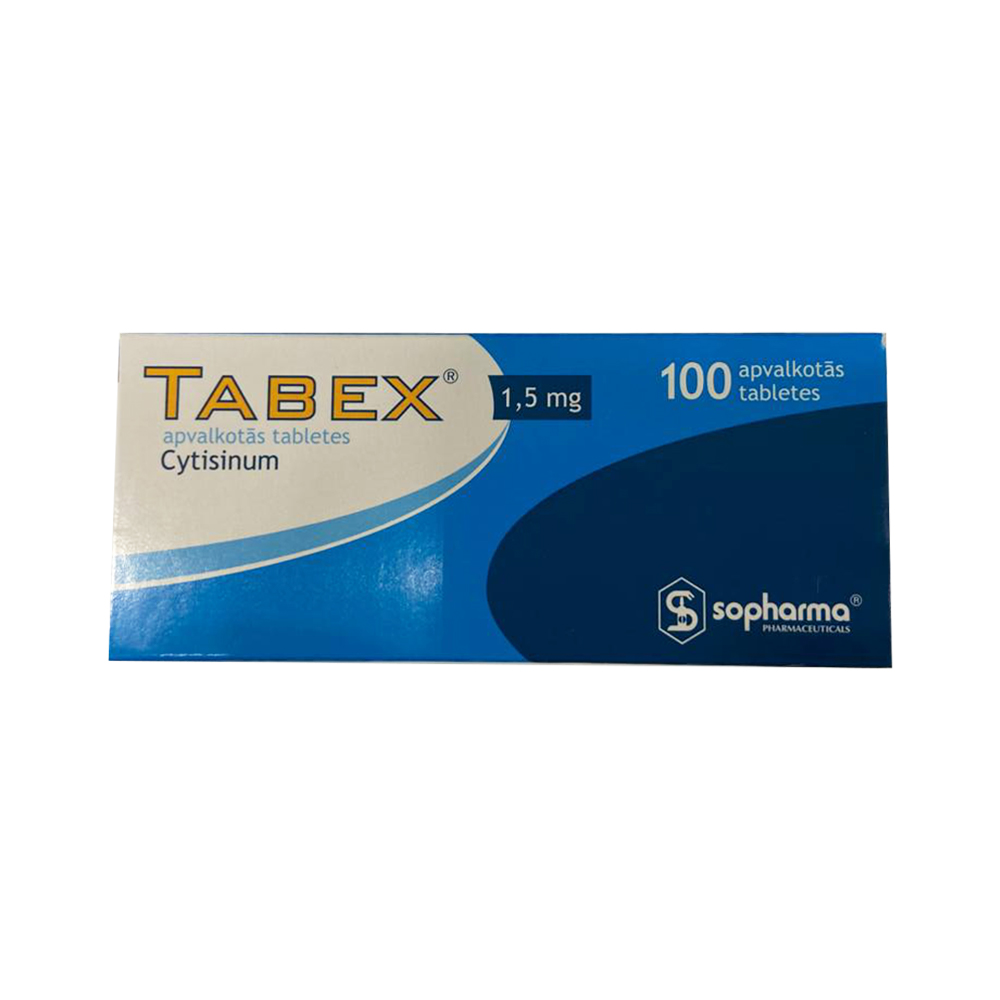 Tabex 1,5 mg apvalkotās tabletes