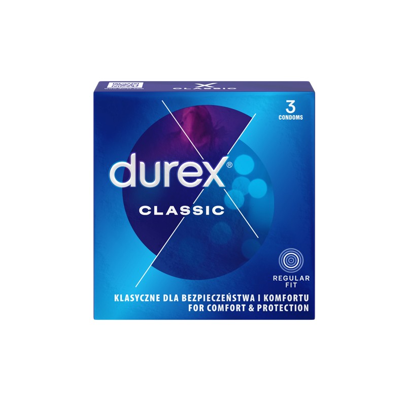 DUREX Classic klasiskie prezervatīvi, 3 gb.