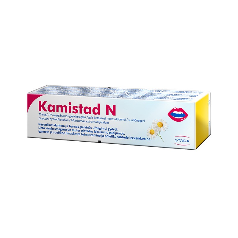 Kamistad N 20 mg/185 mg/g gels lietošanai mutes dobumā
