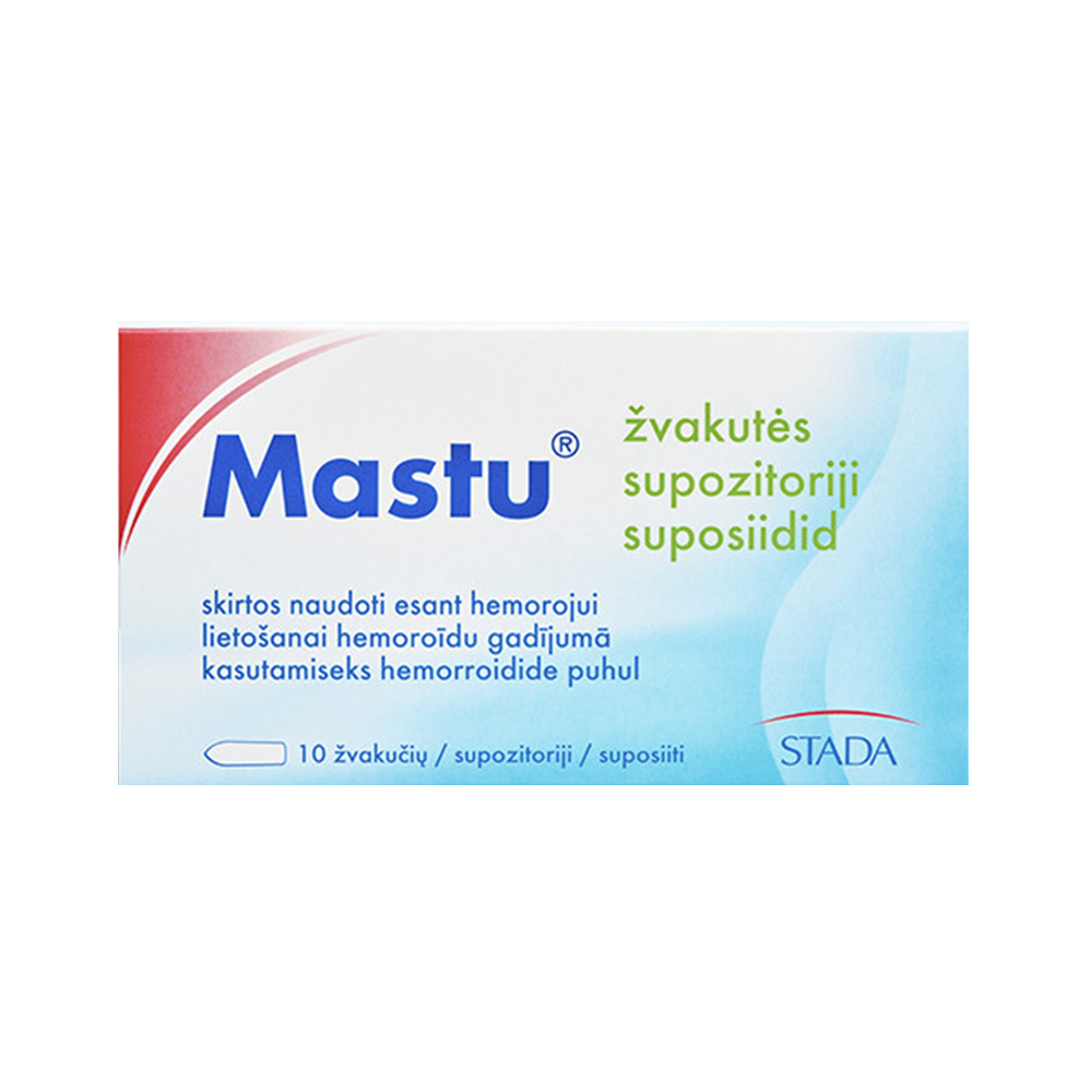 Mastu hemorodiālās svecītes, 10 supozitoriji