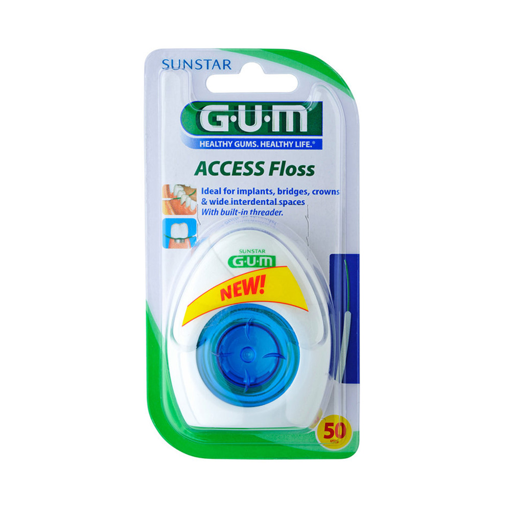 GUM Access Floss 50 posmi zobu diegs, 1 gab.