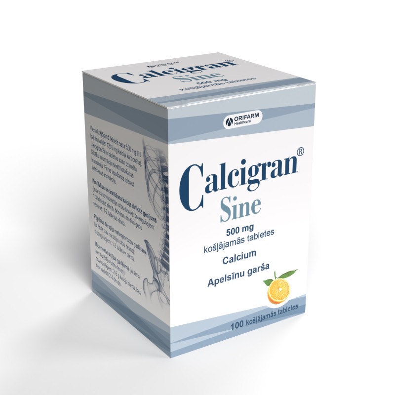 Calcigran Sine 500 mg košļājamās tabletes