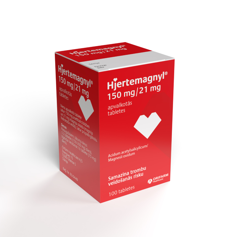 Hjertemagnyl 150 mg/21 mg apvalkotās tabletes