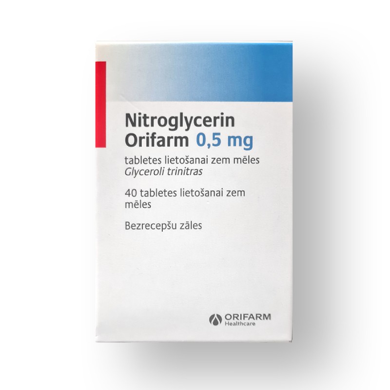 Nitroglycerin Orifarm 0,5 mg tabletes lietošanai zem mēles
